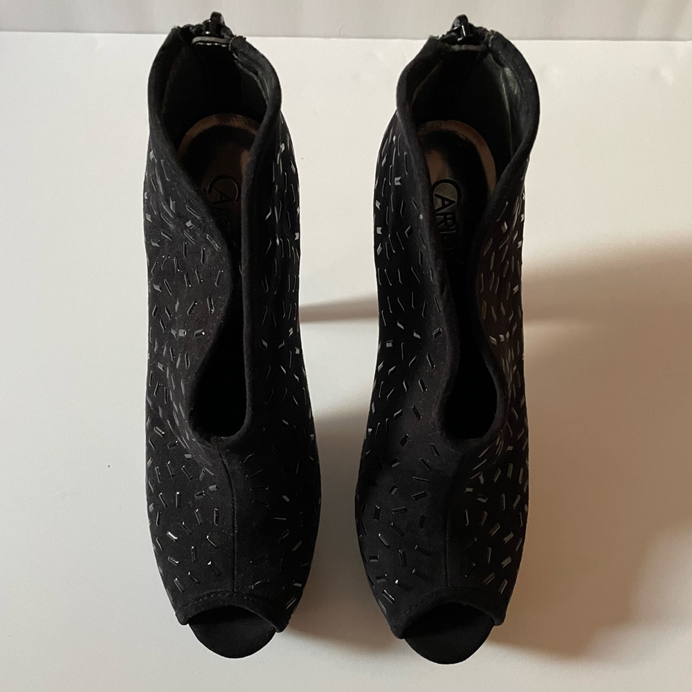 Carlos Santana Women’s Heels, Size: 7.5, Color: black fabric upper w/black heel.